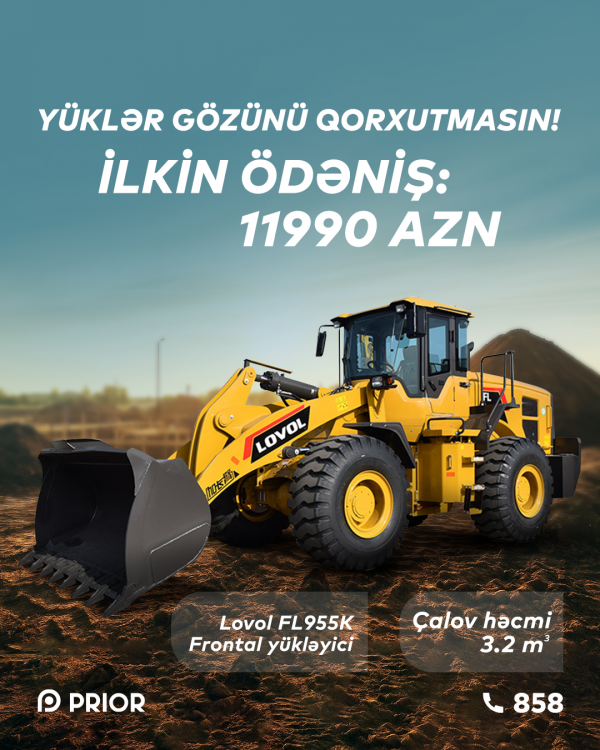 “Lovol FL955K” frontal yükləyici (XÜSUSİ İLKİN ÖDƏNİŞLƏ!)