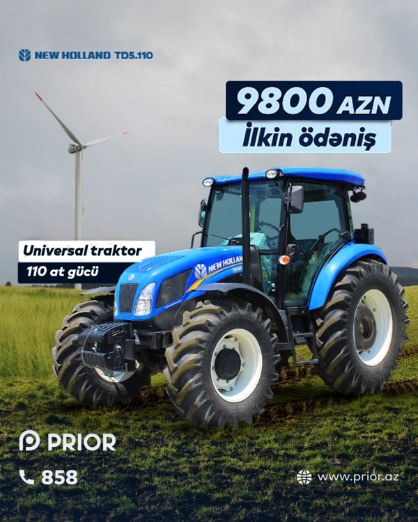 New Holland TD 5.110(2023) – 9800 AZN İlkin Ödəniş