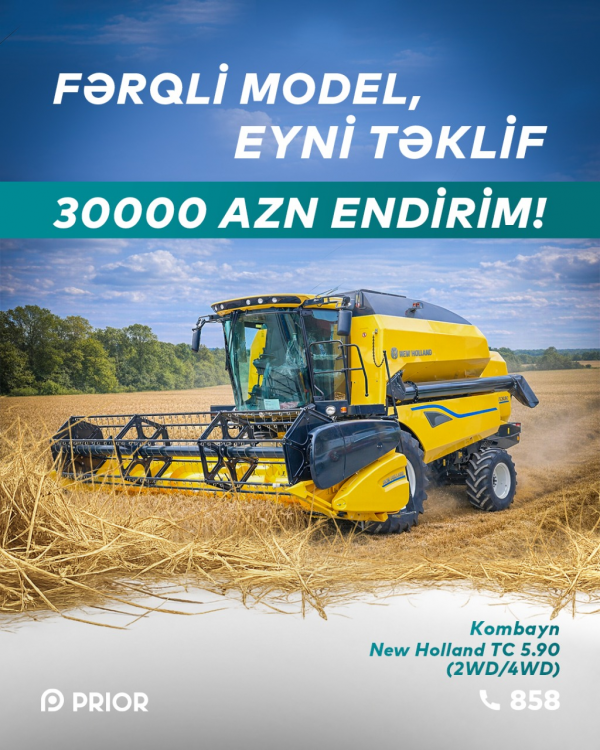 New Holland TC 5.90 Kombayn (İndi Al, Mövsüm Sonunda Ödə)