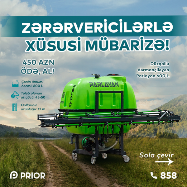 “Parlayan 600 L” düzqollu dərmançiləyən (XÜSUSİ TƏKLİFLƏ!)