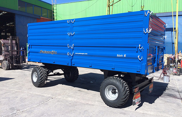 PO 6 Ton Two Axle Three Way Tipping Trailer