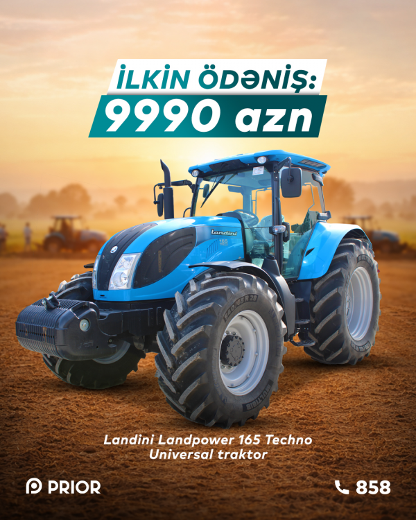 “Landini Landpower 165 Techno” – 9990 AZN ilkin ödənişlə