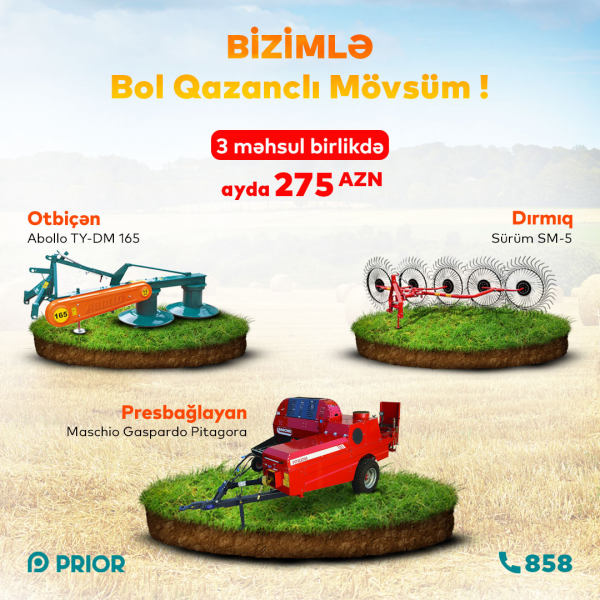 Gaspardo + otbiçən+ dırmıq