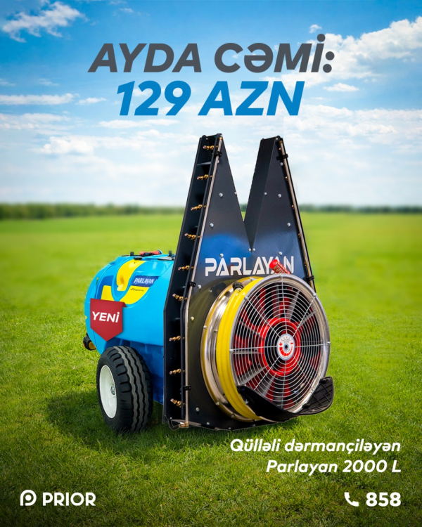 “Parlayan 2000 L Qülləli Dərmançiləyən” (Ön Sifarişə Xüsusi Endirim)