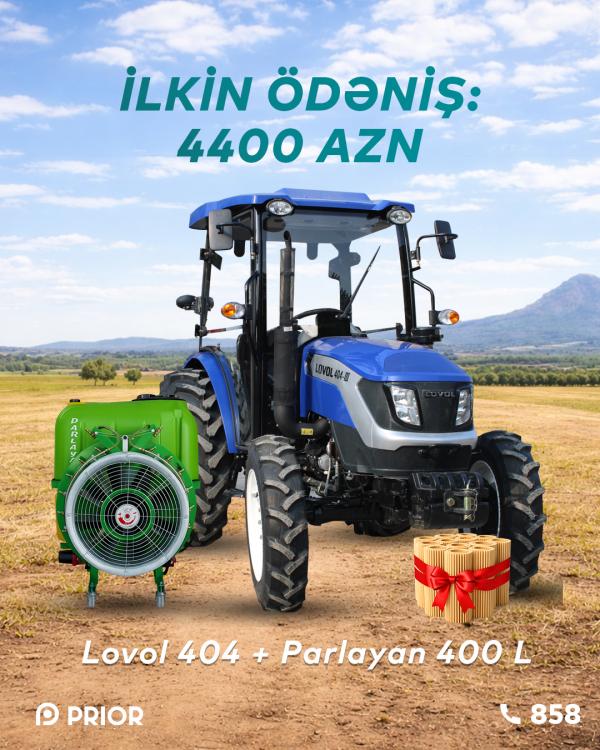 “Lovol 404” + “Parlayan 400 L Turbo Atomizer” (XÜSUSİ İLKİN ÖDƏNİŞLƏ!)